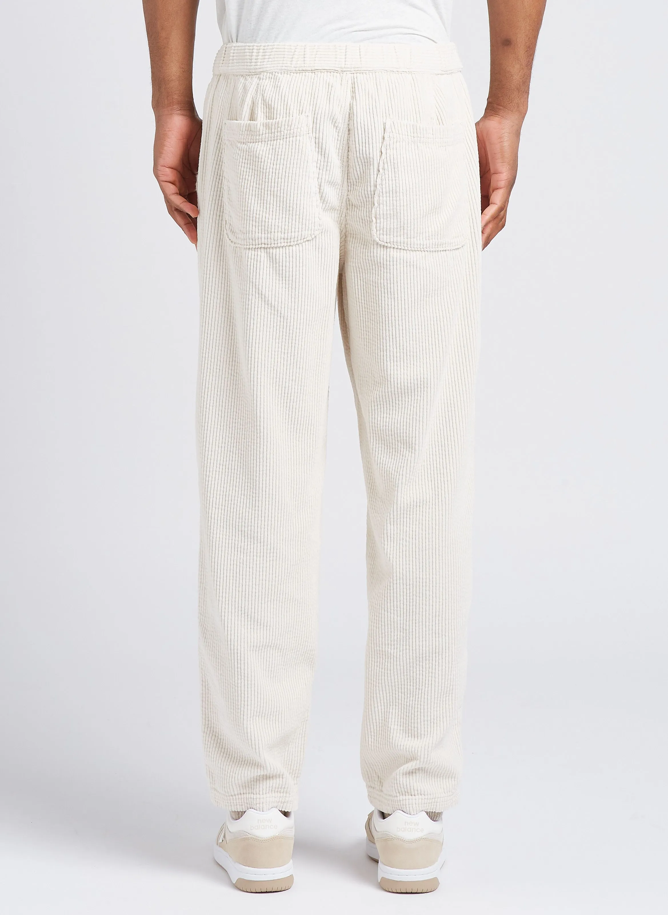 PADOW  PANTALóN DE CANALé DE ALGODóN EN BEIGE