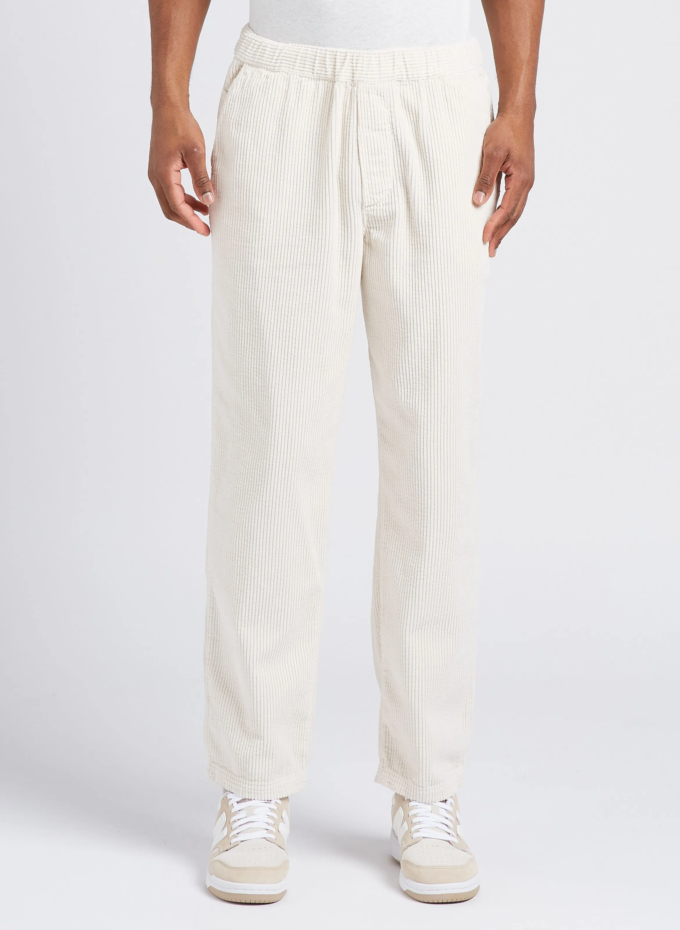 PADOW  PANTALóN DE CANALé DE ALGODóN EN BEIGE