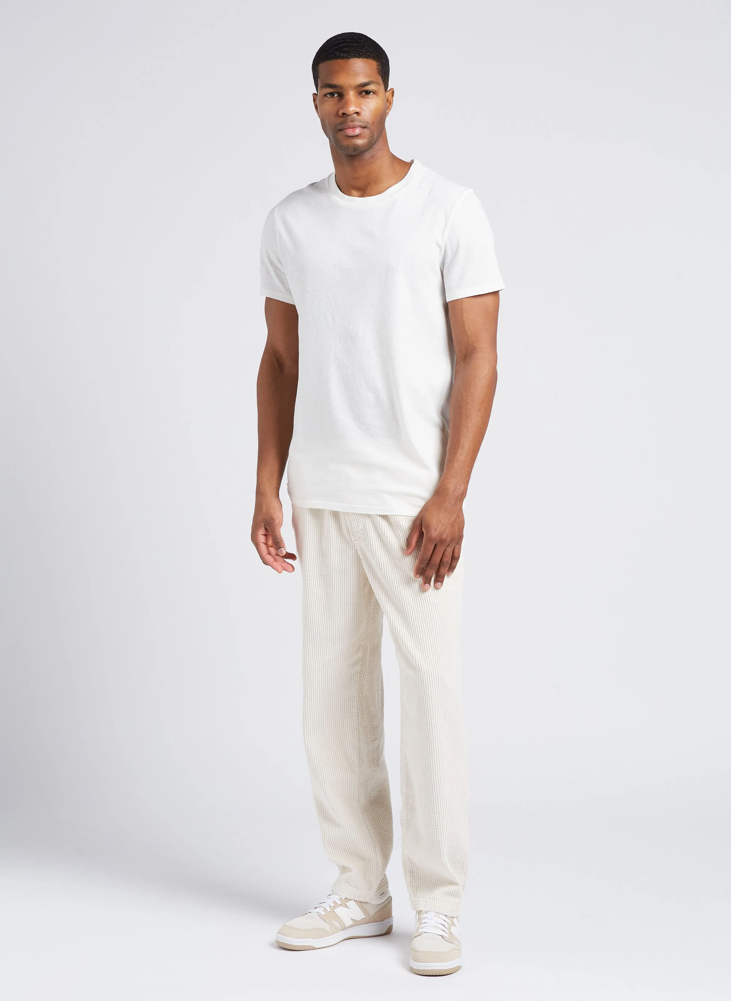 PADOW  PANTALóN DE CANALé DE ALGODóN EN BEIGE