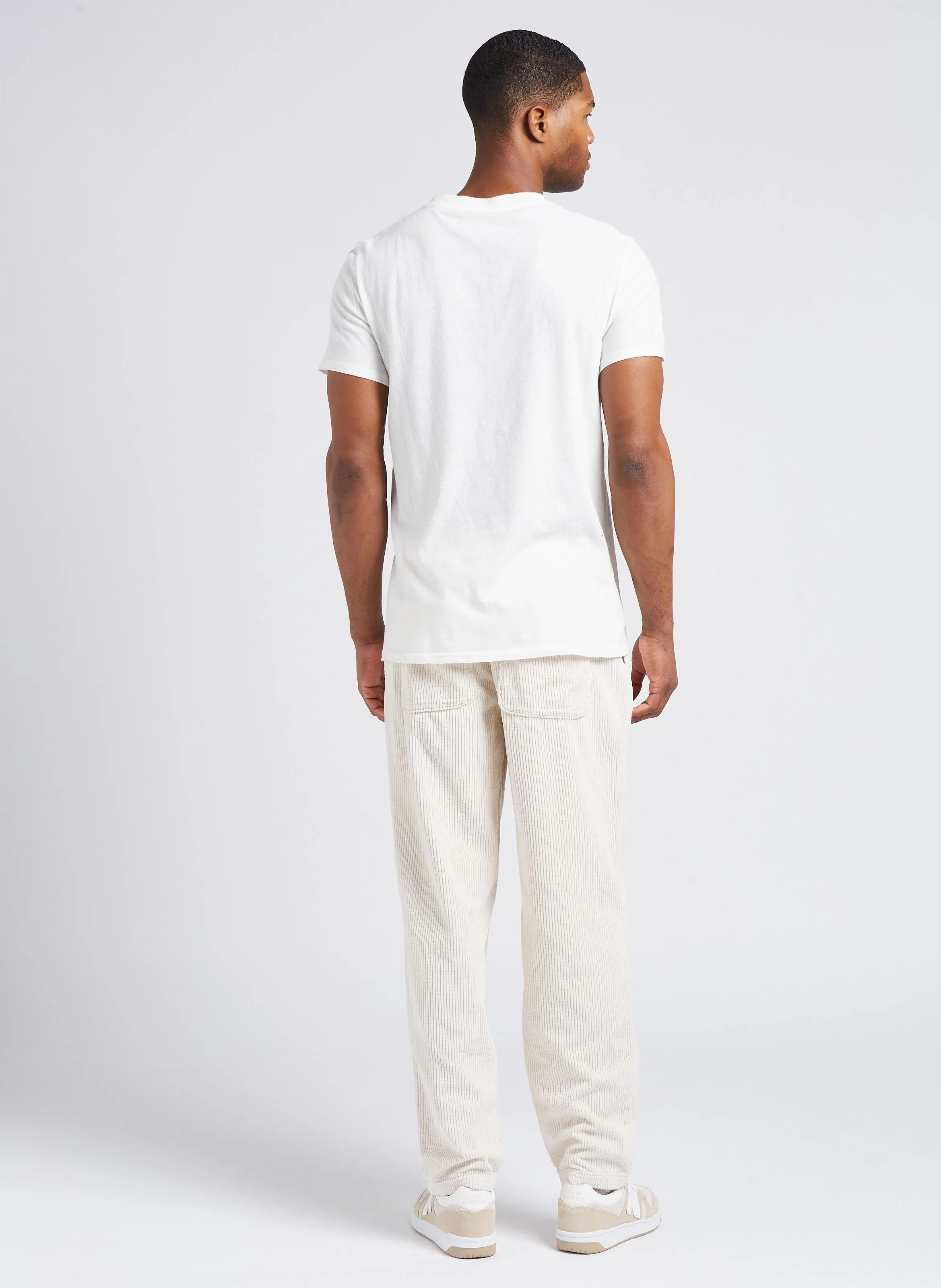 PADOW  PANTALóN DE CANALé DE ALGODóN EN BEIGE