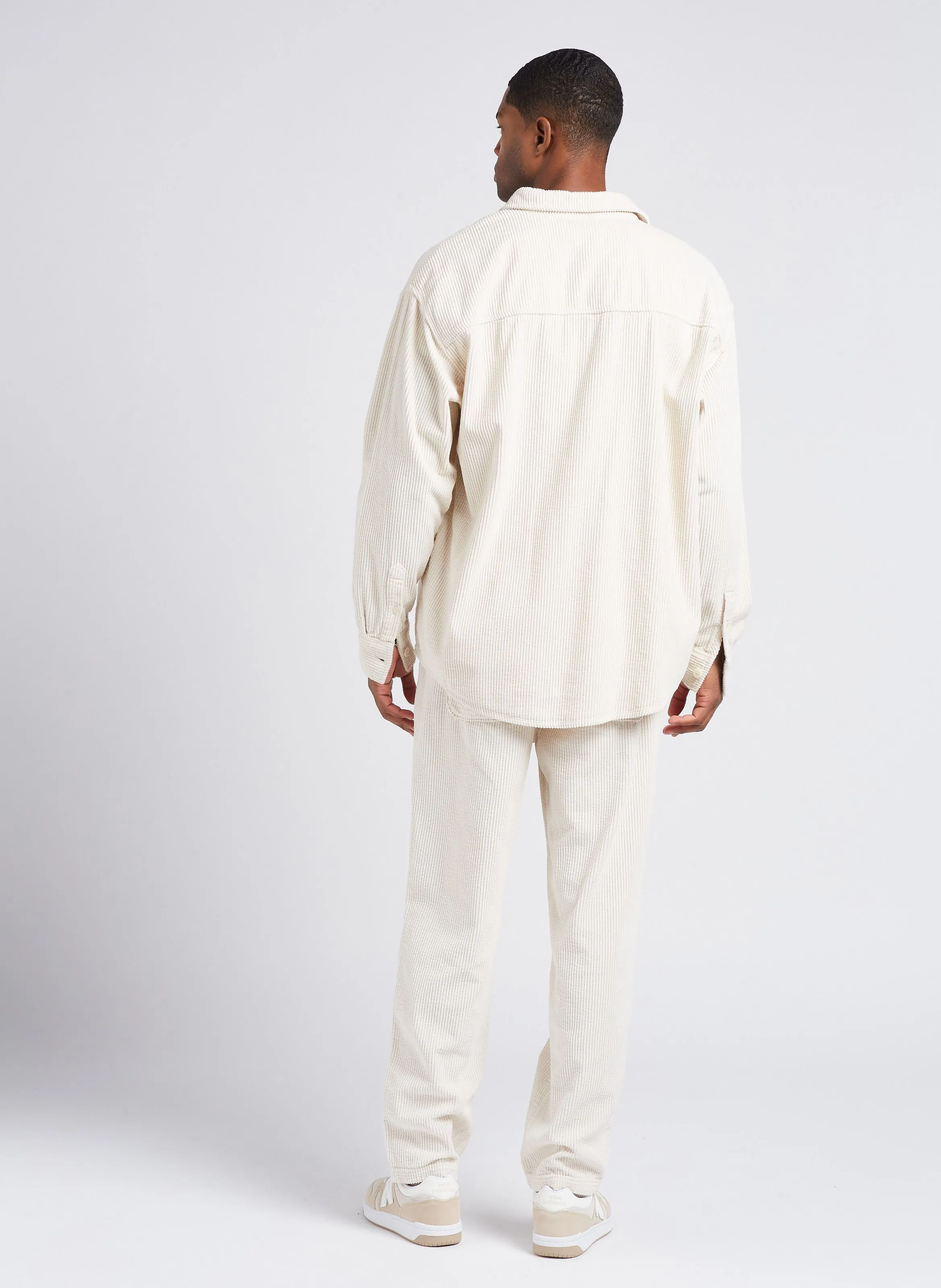PADOW  PANTALóN DE CANALé DE ALGODóN EN BEIGE