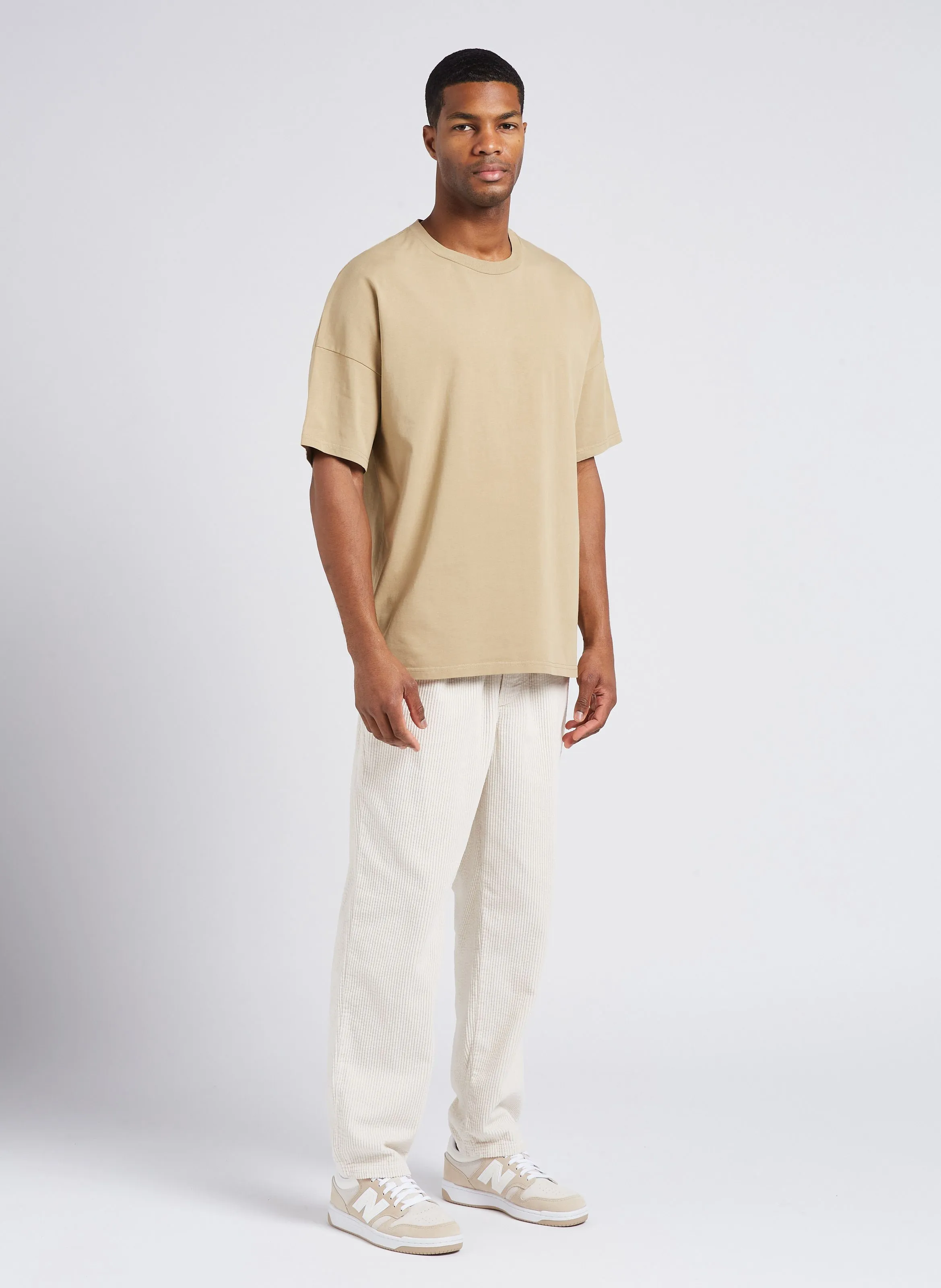 PADOW  PANTALóN DE CANALé DE ALGODóN EN BEIGE