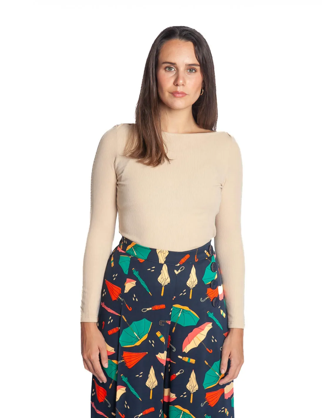 PANTALON CULOTTE NAVY UMBRELLAS PEPA LOVES
