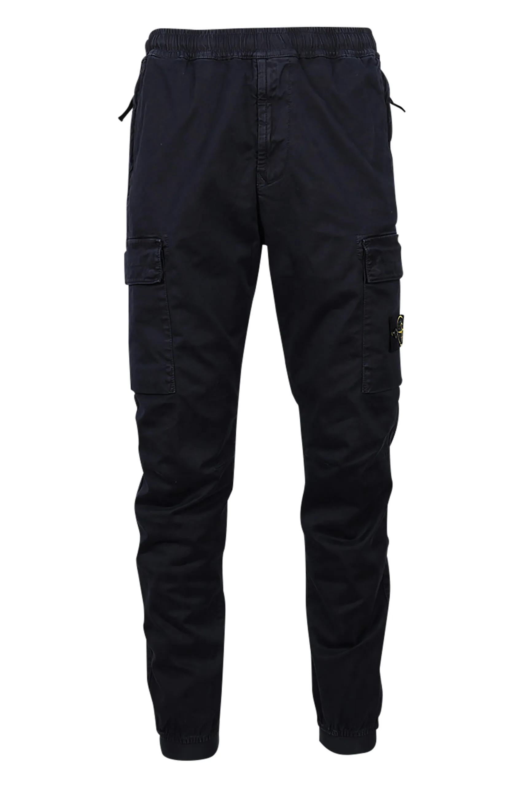Pantalón azul oscuro con logo lateral parche