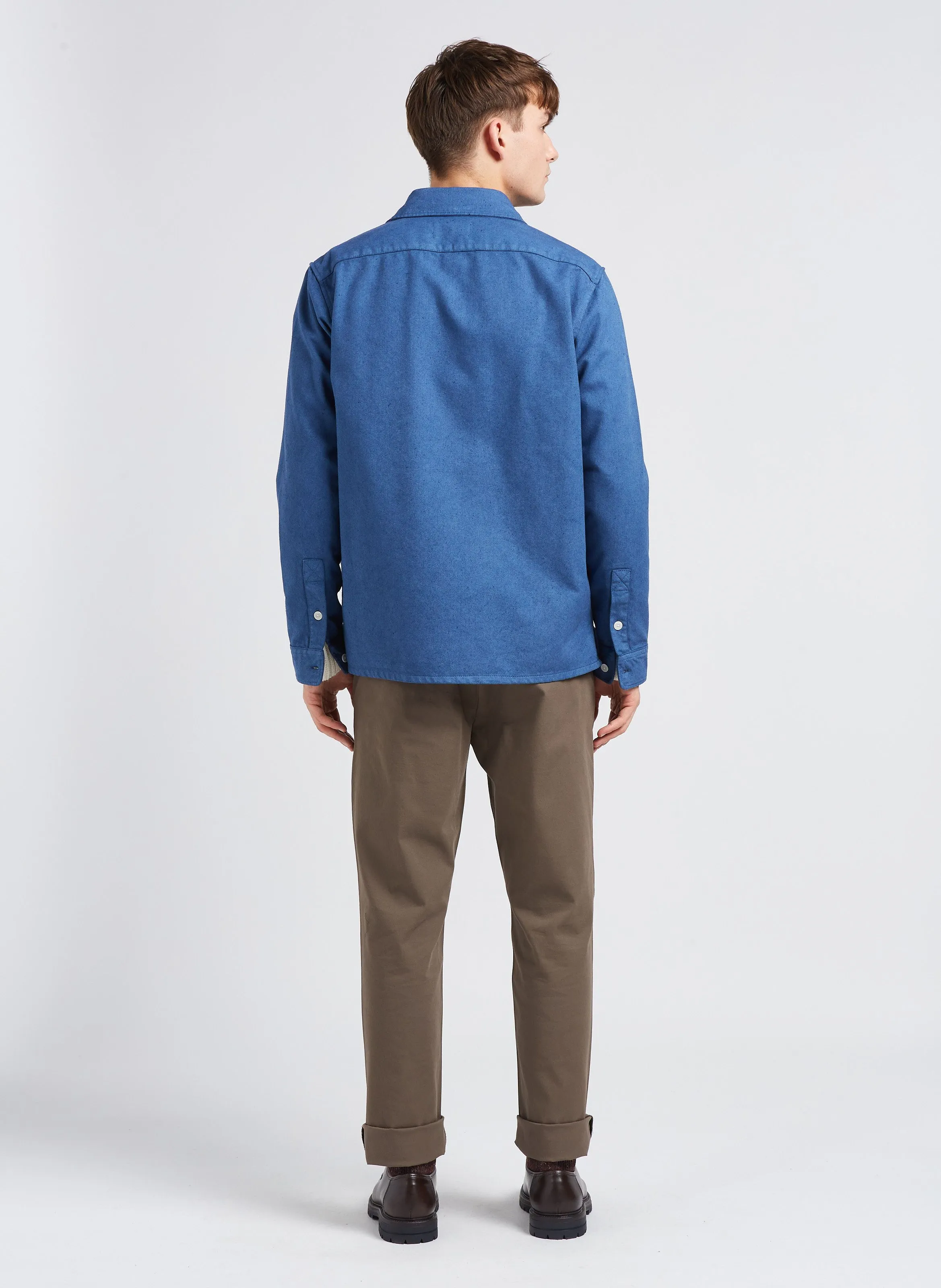 Pantalón chino slim fit de algodón elástico en caqui