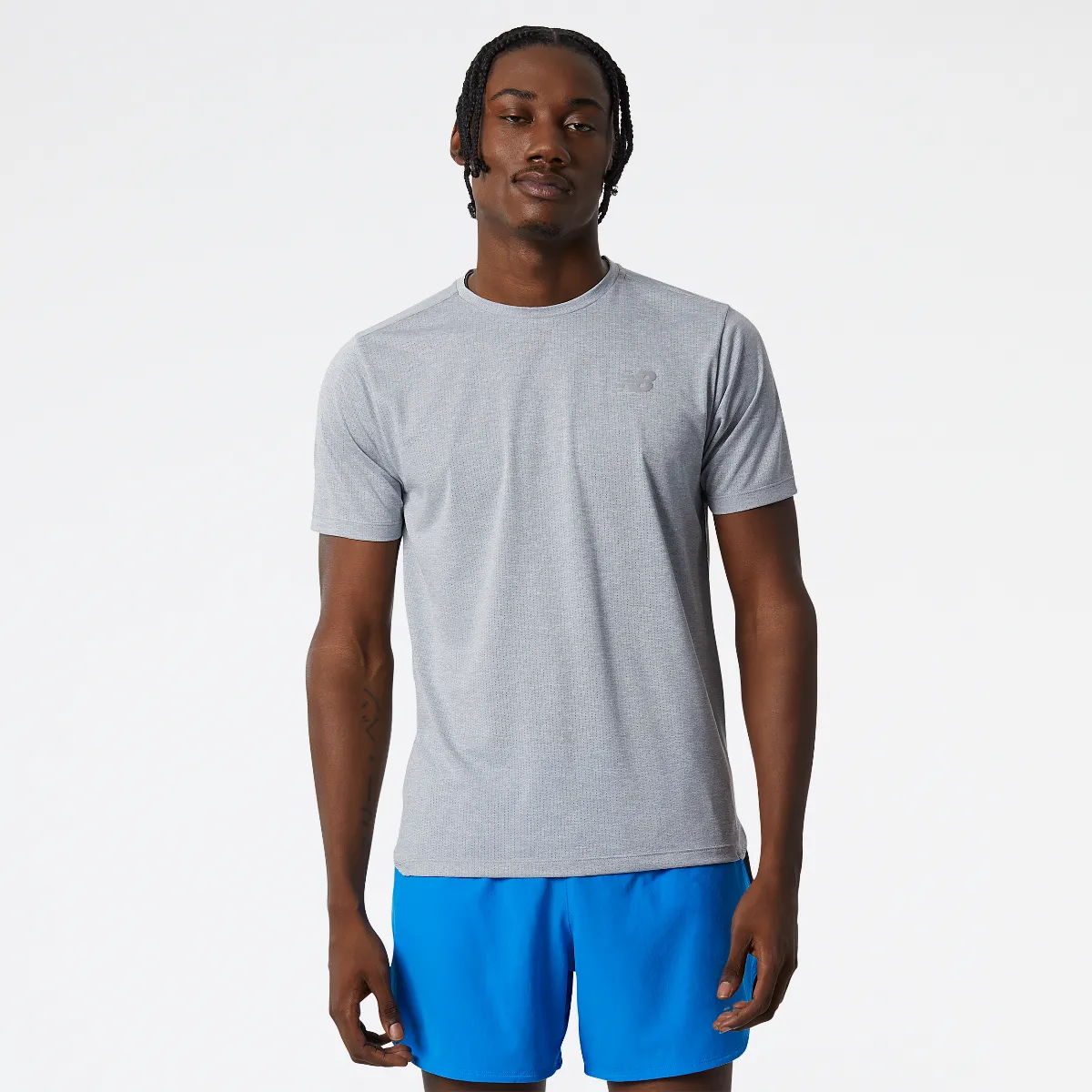 Polera Running Hombre New Balance Impact Run Gris