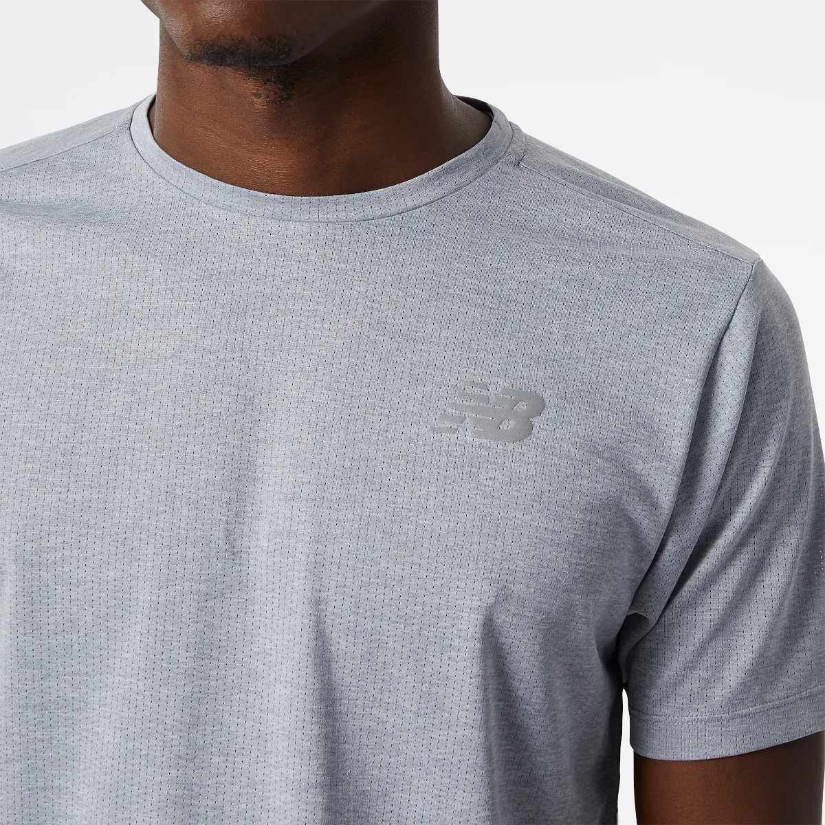 Polera Running Hombre New Balance Impact Run Gris