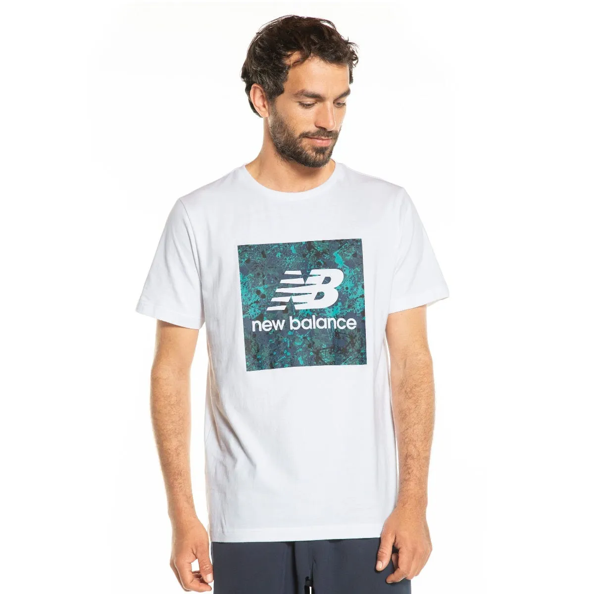 Polera Urbana Hombre New Balance Lifestyle Blanca