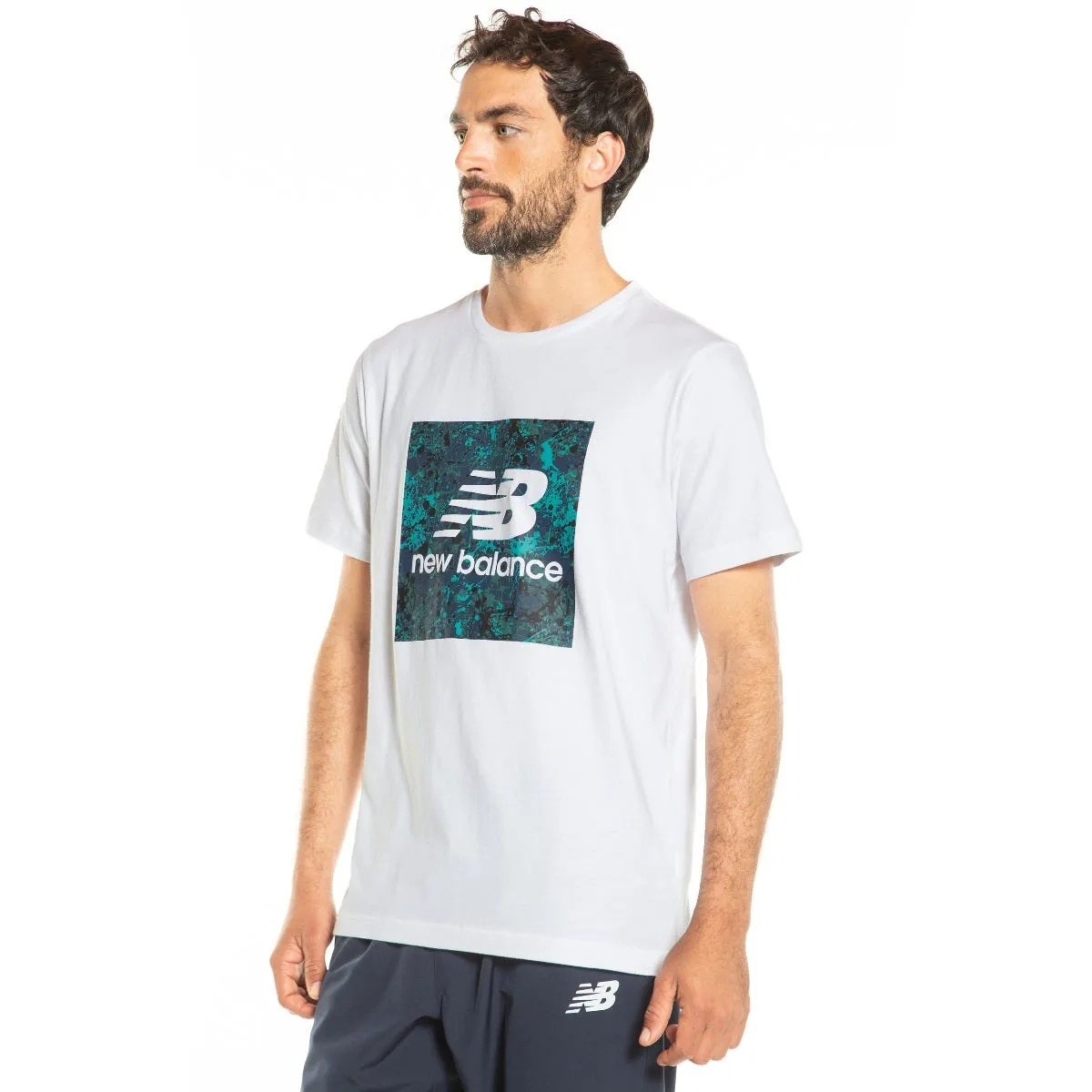 Polera Urbana Hombre New Balance Lifestyle Blanca