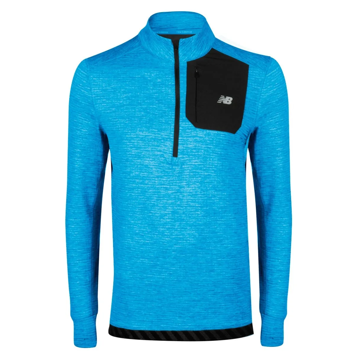 Polerón Running Hombre New Balance Quarter Zip Azul 