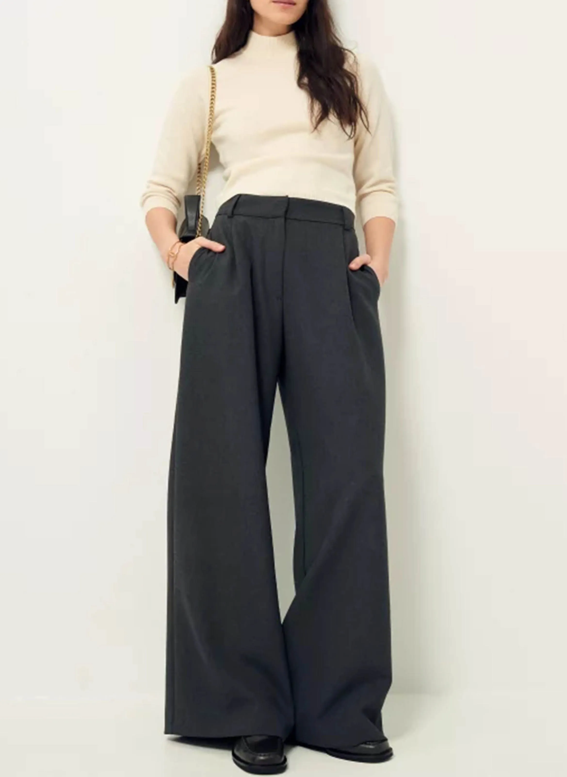 PROVENCO  PANTALóN ANCHO EN GRIS