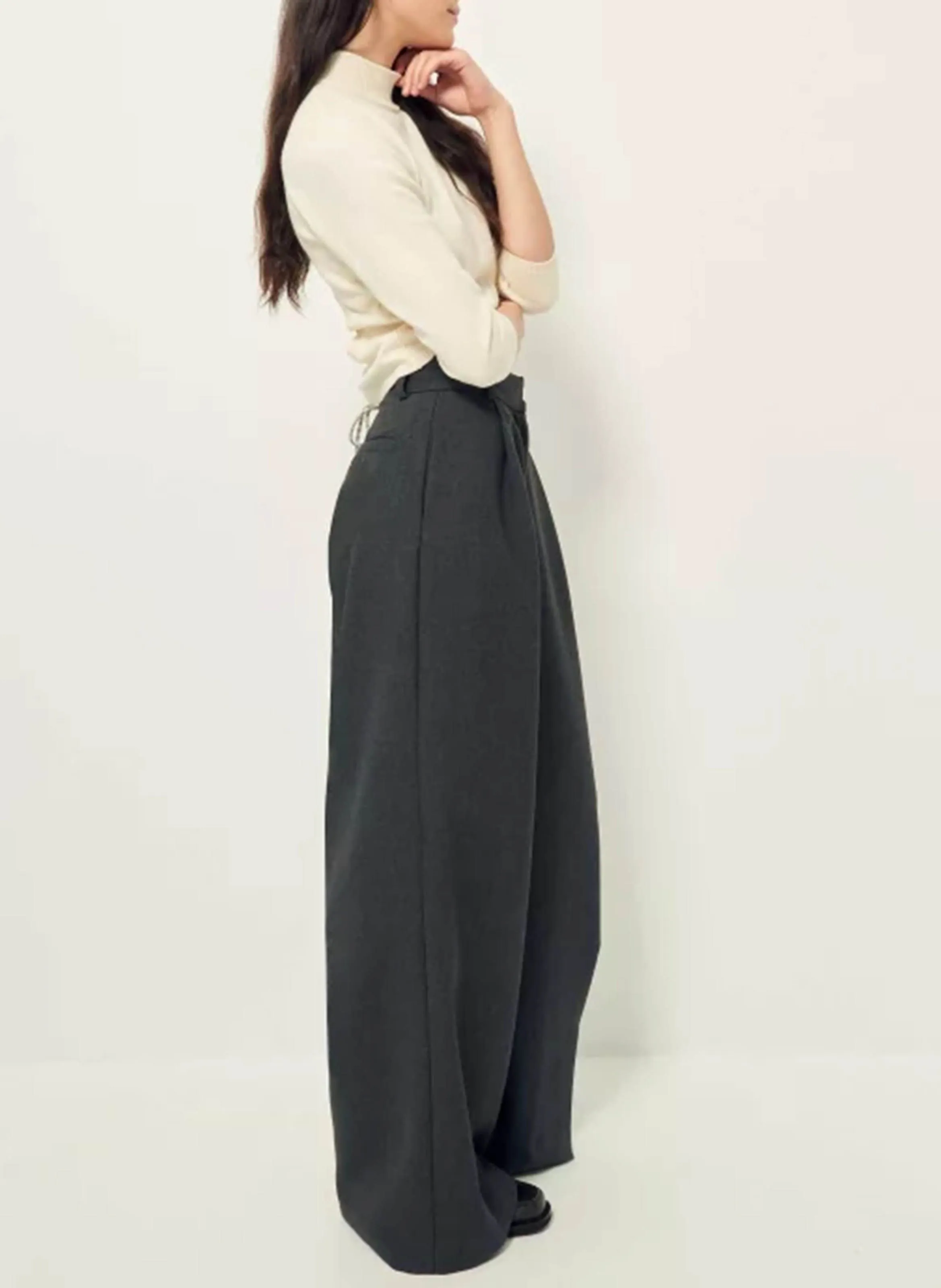 PROVENCO  PANTALóN ANCHO EN GRIS