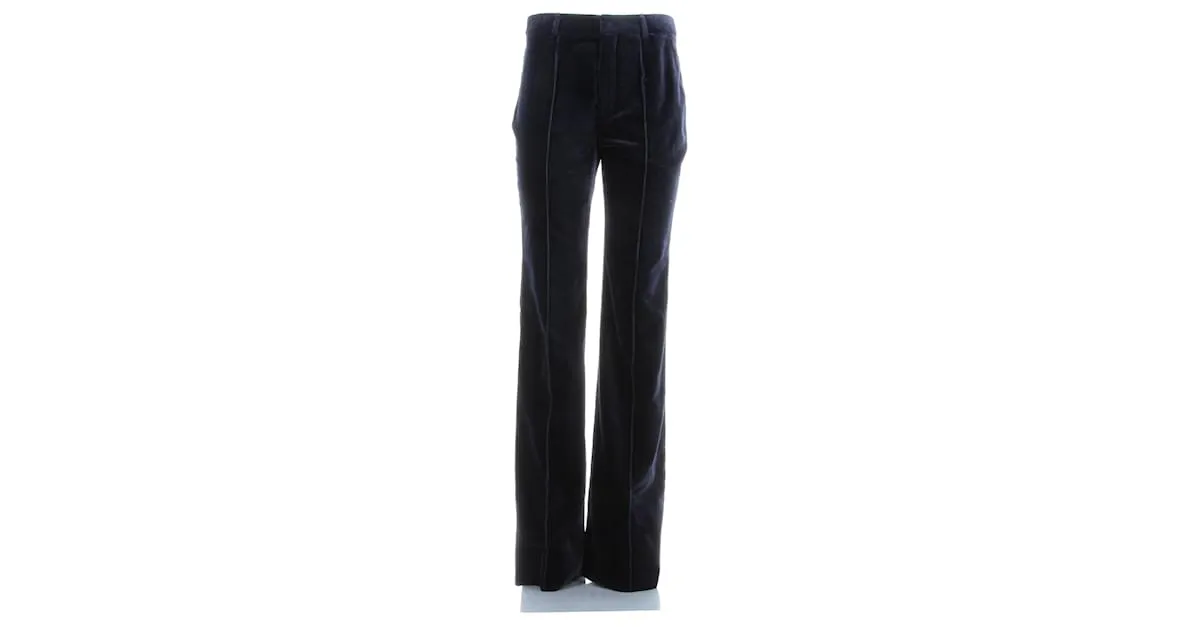 SAINT LAURENT Pantalón T.fr 36 poliéster Azul marino 