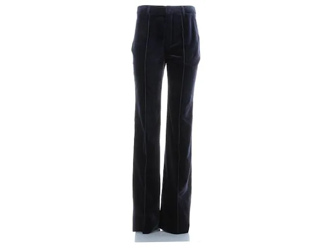 SAINT LAURENT Pantalón T.fr 36 poliéster Azul marino 