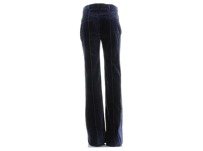 SAINT LAURENT Pantalón T.fr 36 poliéster Azul marino 
