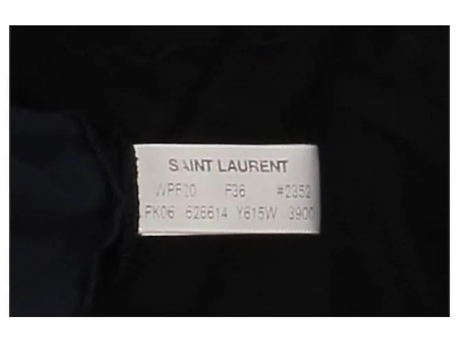 SAINT LAURENT Pantalón T.fr 36 poliéster Azul marino 