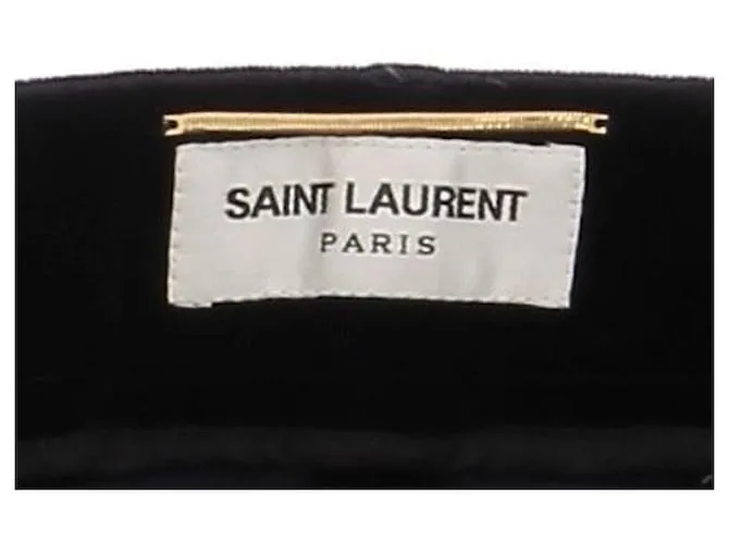 SAINT LAURENT Pantalón T.fr 36 poliéster Azul marino 