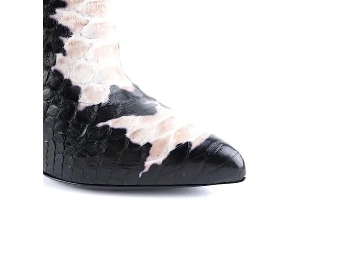 SAINT LAURENT Tacones T.UE 40.5 Pieles exóticas Negro 