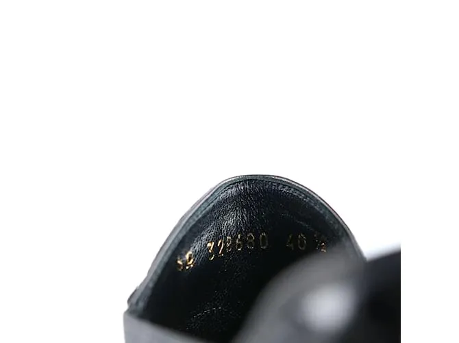 SAINT LAURENT Tacones T.UE 40.5 Pieles exóticas Negro 