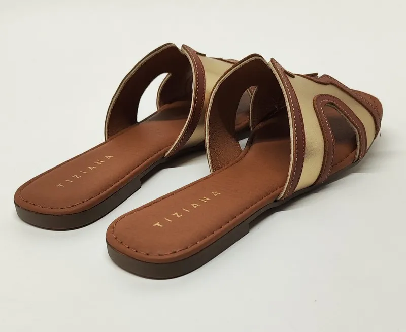 Sandalias Y Zue Tiziana 2021 piel dorado