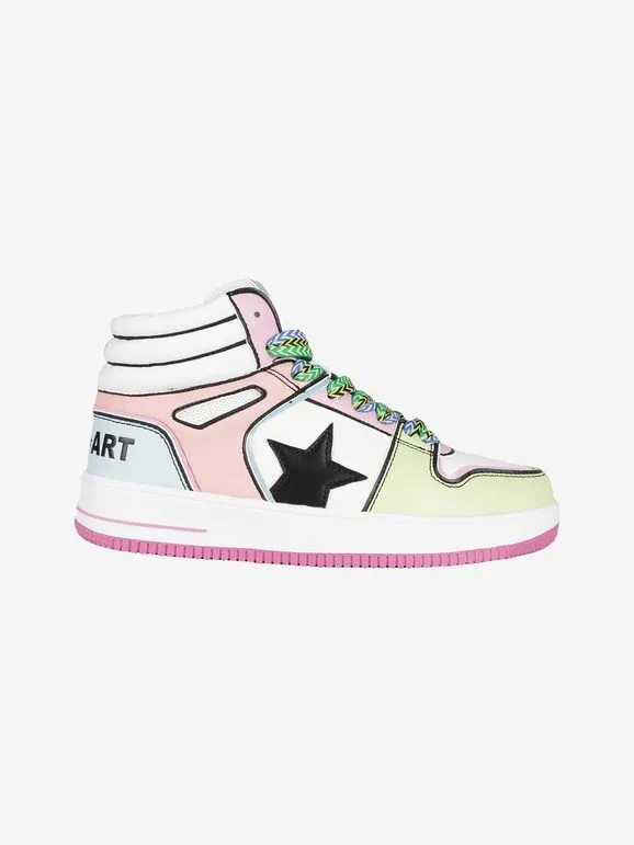 Shop Art BASKET KARLIE Zapatillas altas multicolor para mujer