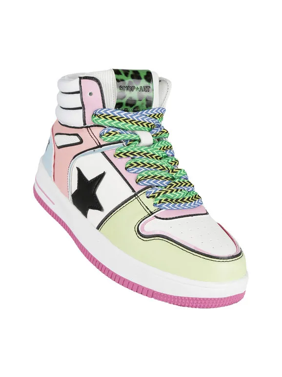 Shop Art BASKET KARLIE Zapatillas altas multicolor para mujer