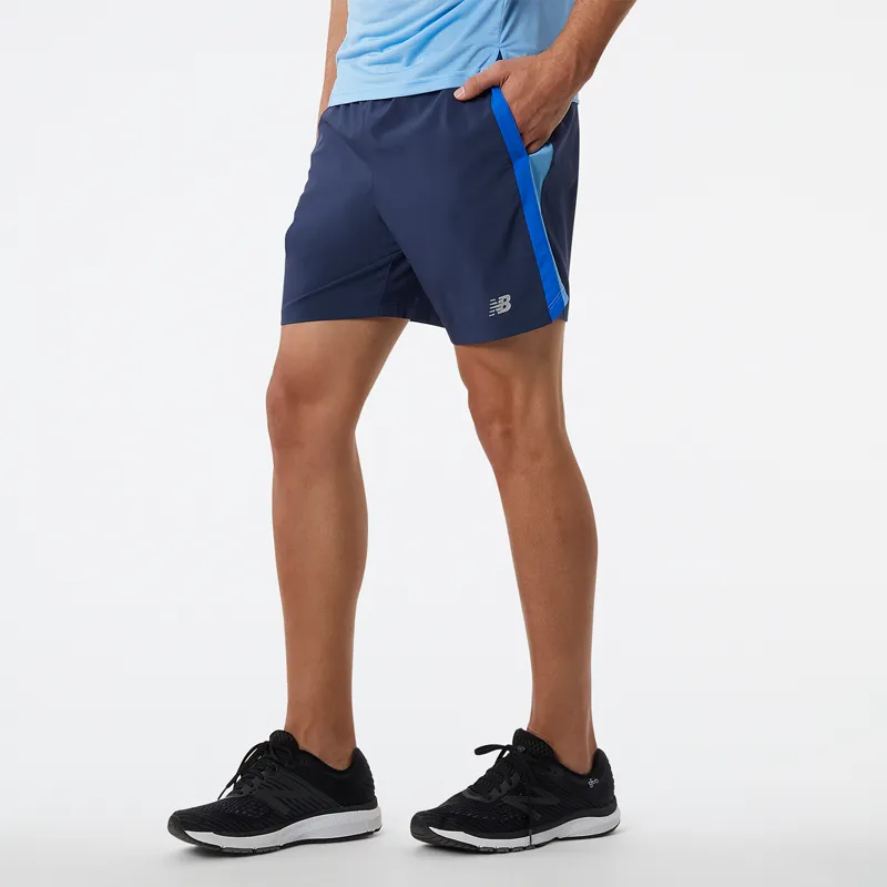 Short Running Hombre New Balance Accelerate 7" Azul