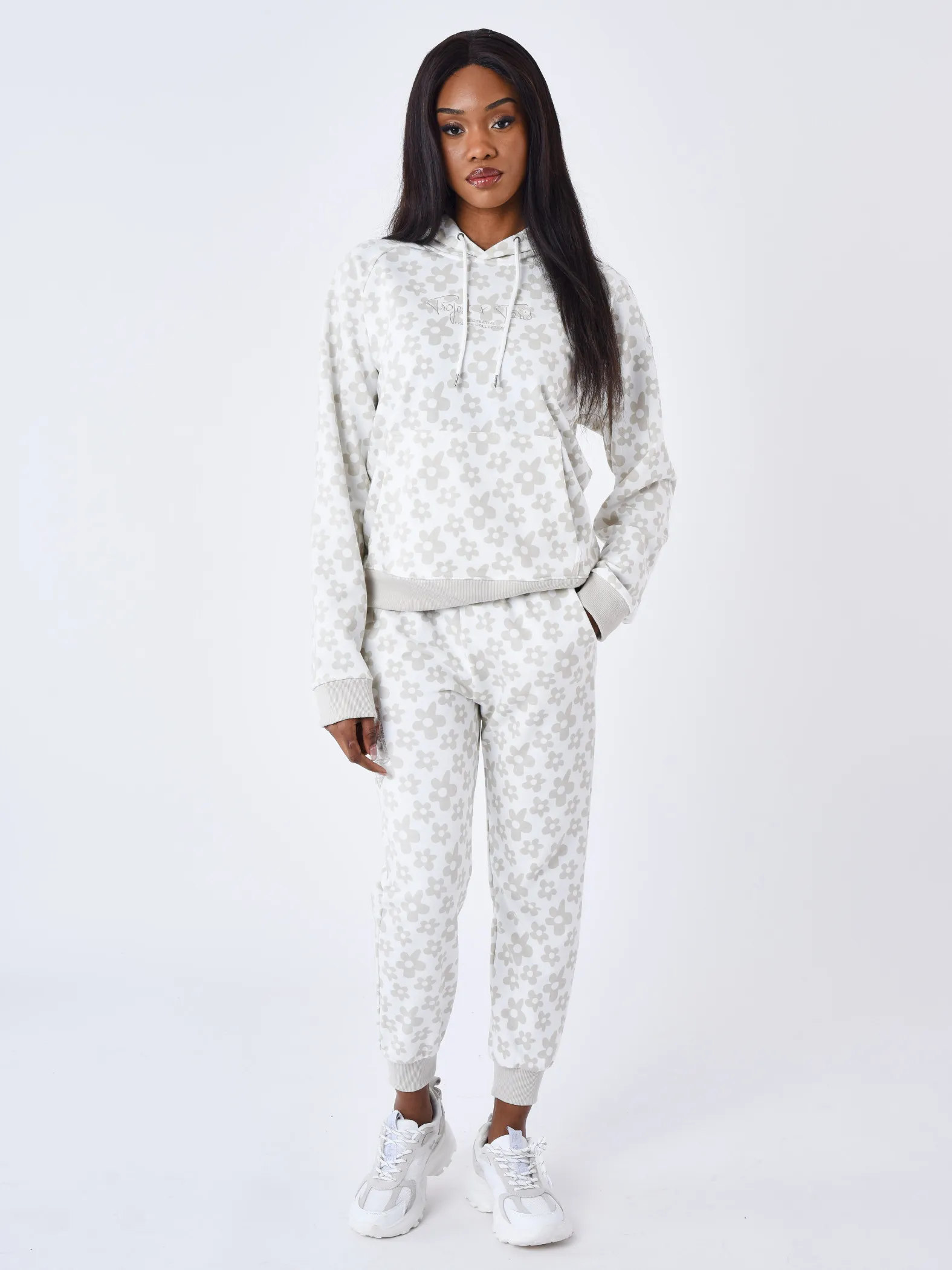 Sudadera floral con capucha