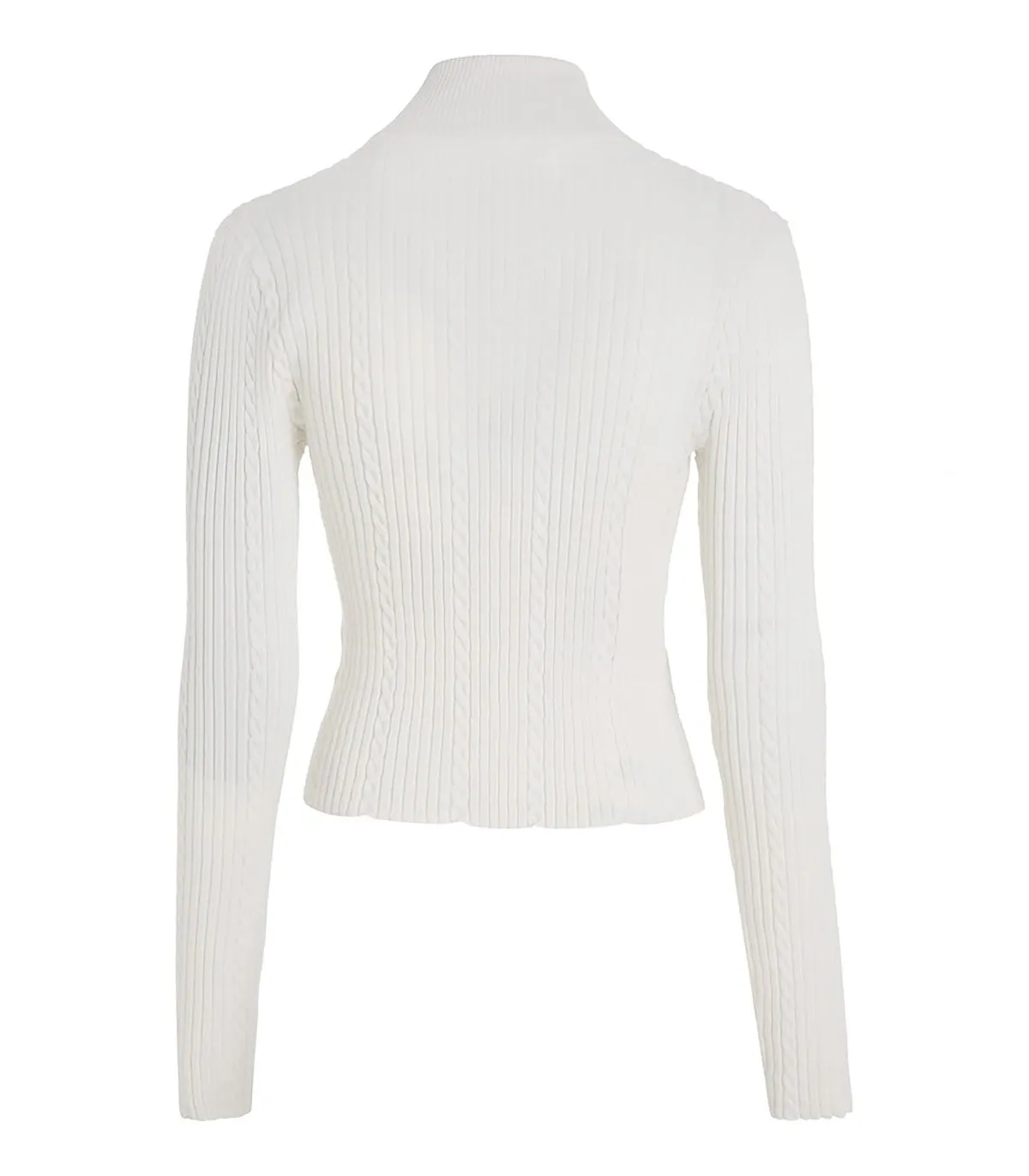 Tommy Jeans Badge Zip Thru Cable Sweater