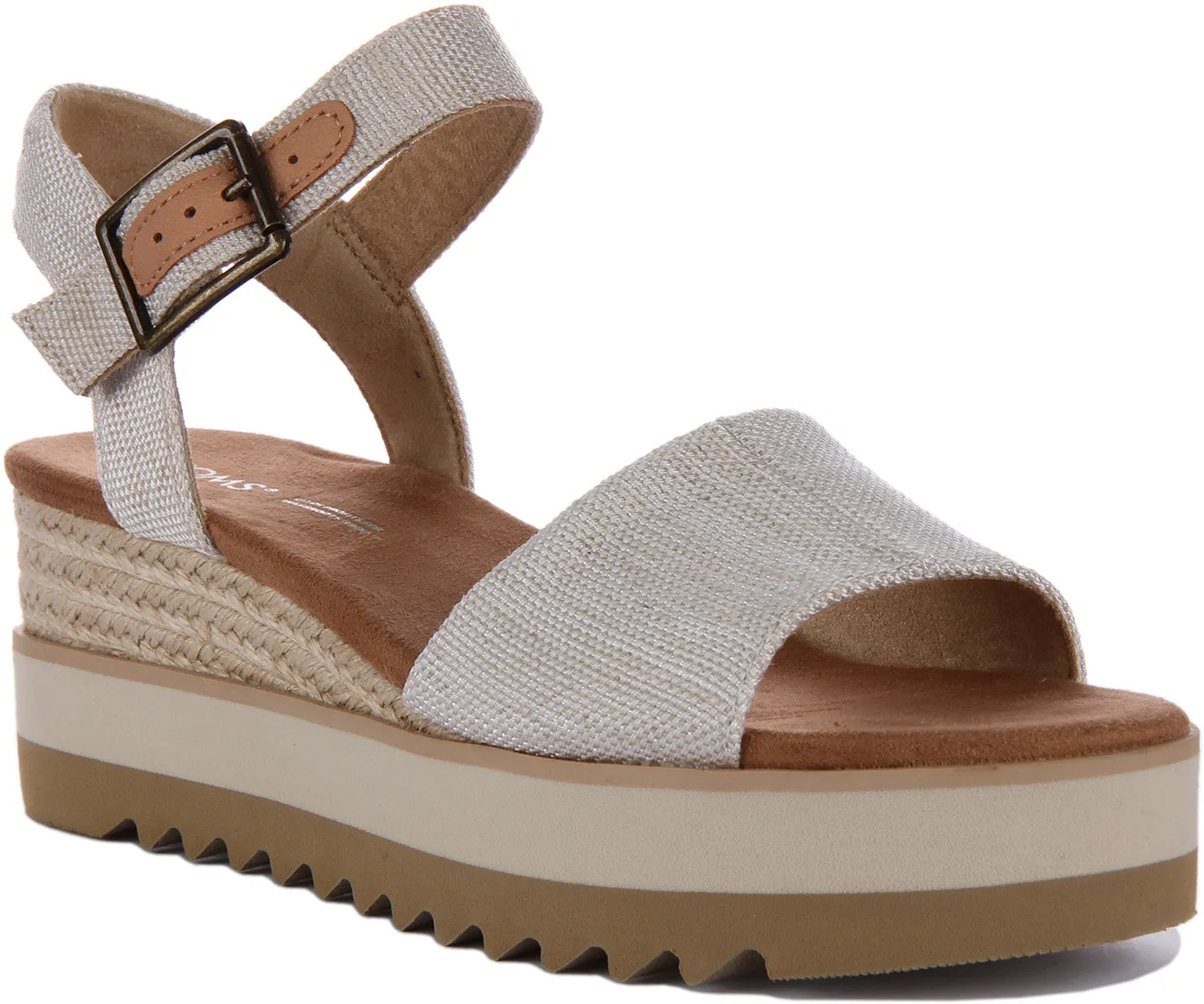 Toms Diana Sandalias de Lona para Mujer en Negro