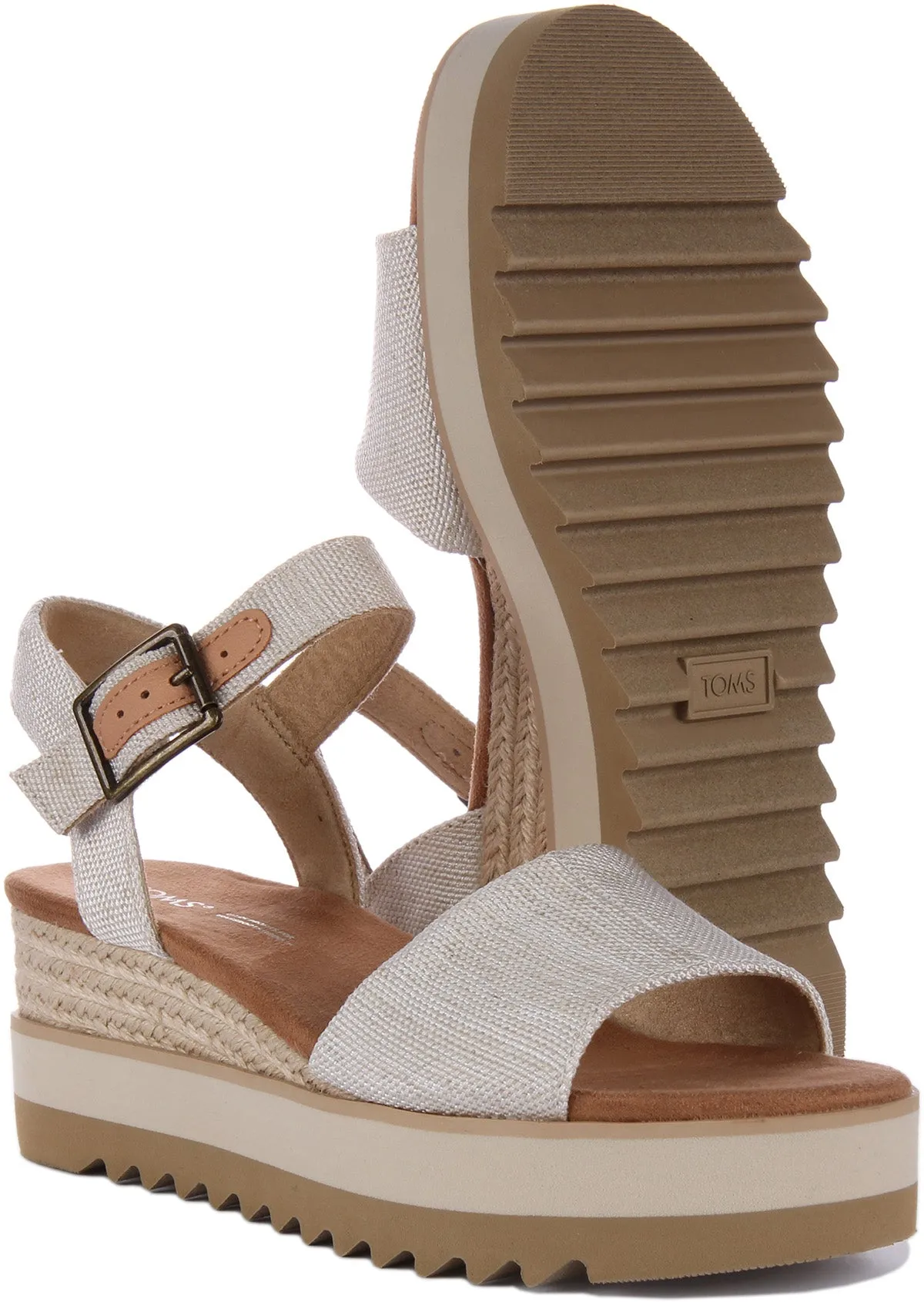 Toms Diana Sandalias de Lona para Mujer en Negro