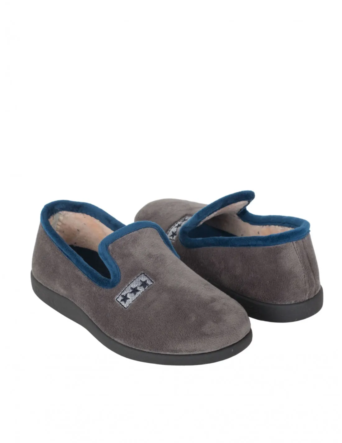 Zapatillas Casa Cerradas Pelo Hombre Grises