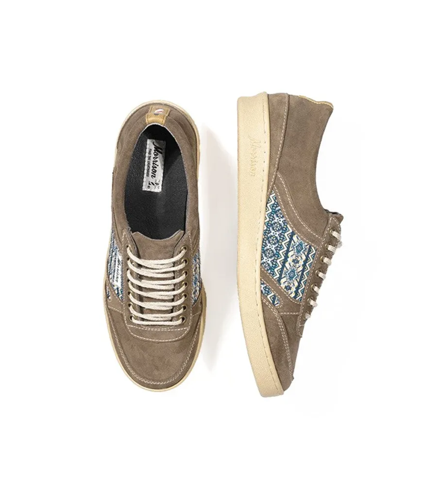 Zapatillas de piel Kansas marrón