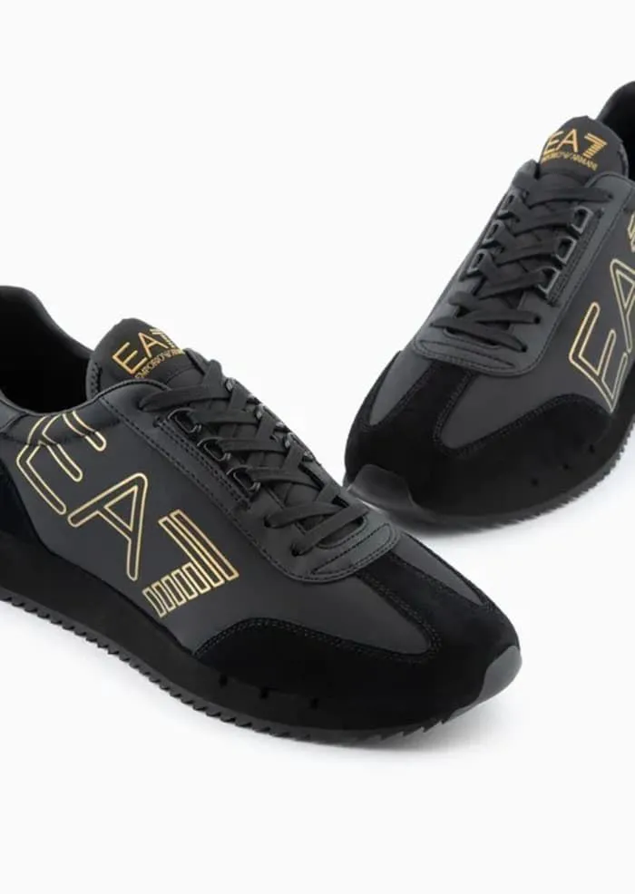 Zapatillas EA7 Emporio Armani X8X101 XK257 M701 triple black + gold