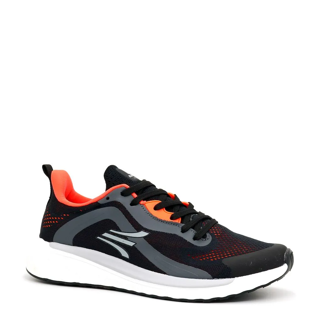ZAPATILLAS RUNNING HOMBRE APOLO AH2213 NEGRO ANARANJADO