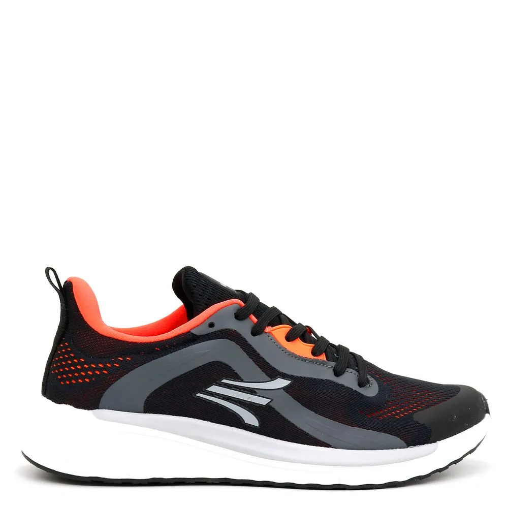 ZAPATILLAS RUNNING HOMBRE APOLO AH2213 NEGRO ANARANJADO